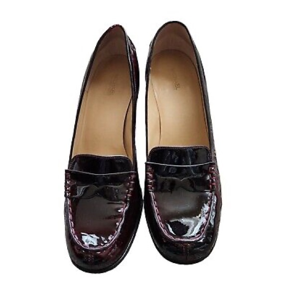 MICHAEL Michael Kors Bayville Plum Patent Leather Slip-On Loafer Heels, Size 5 - Picture 9 of 16